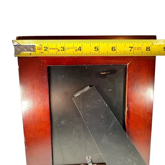 Vtg Sicura Wood Wicker Rectangular Picture Frame 5x7 photo easel Boho Rustic - Picture 15 of 16